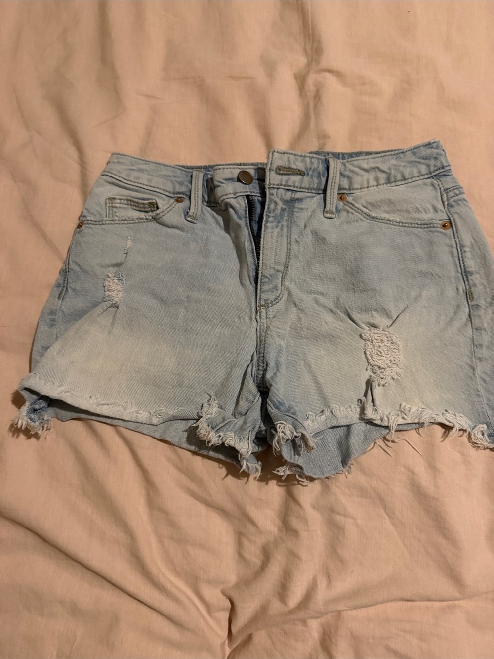 Universal Thread Light Wash Distressed Denim Shorts